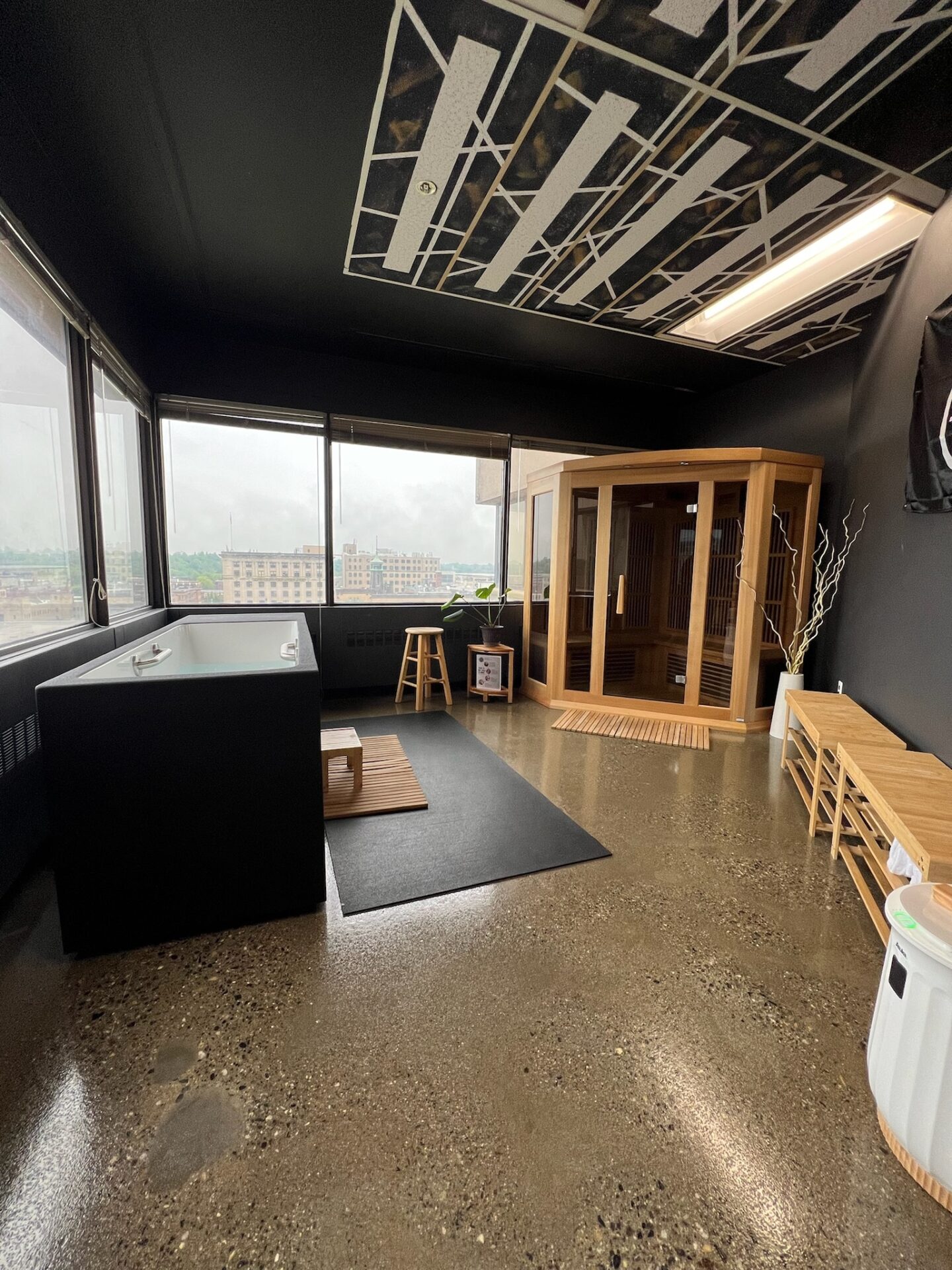 A Gym room with good interior works A Gym room with good interior works